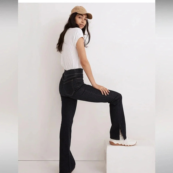 Madewell Pull-On Skinny Flare Jeans in Havenley Wash vintage style high rise - Picture 1 of 15